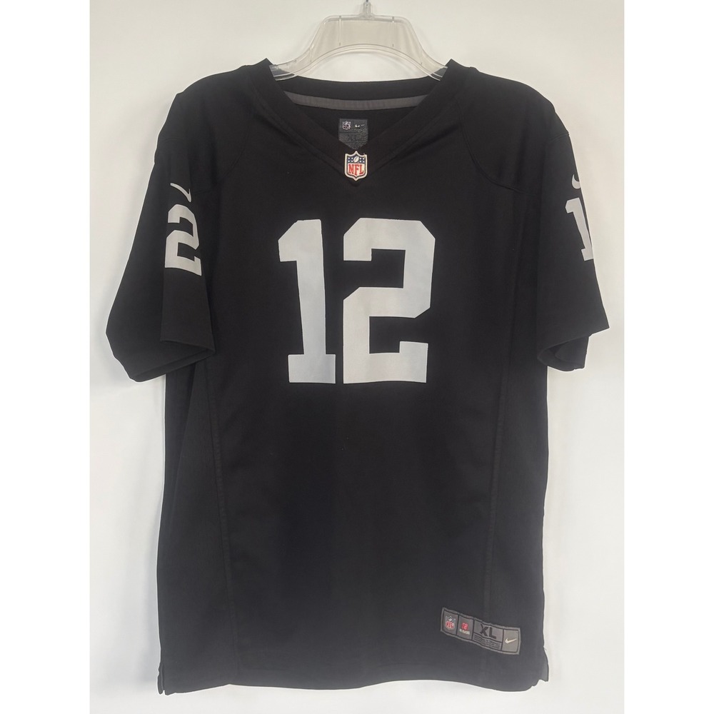 Nike NFL Oakland Raiders Jacoby Ford #12 Jersey Youth XL Black & Silver Football